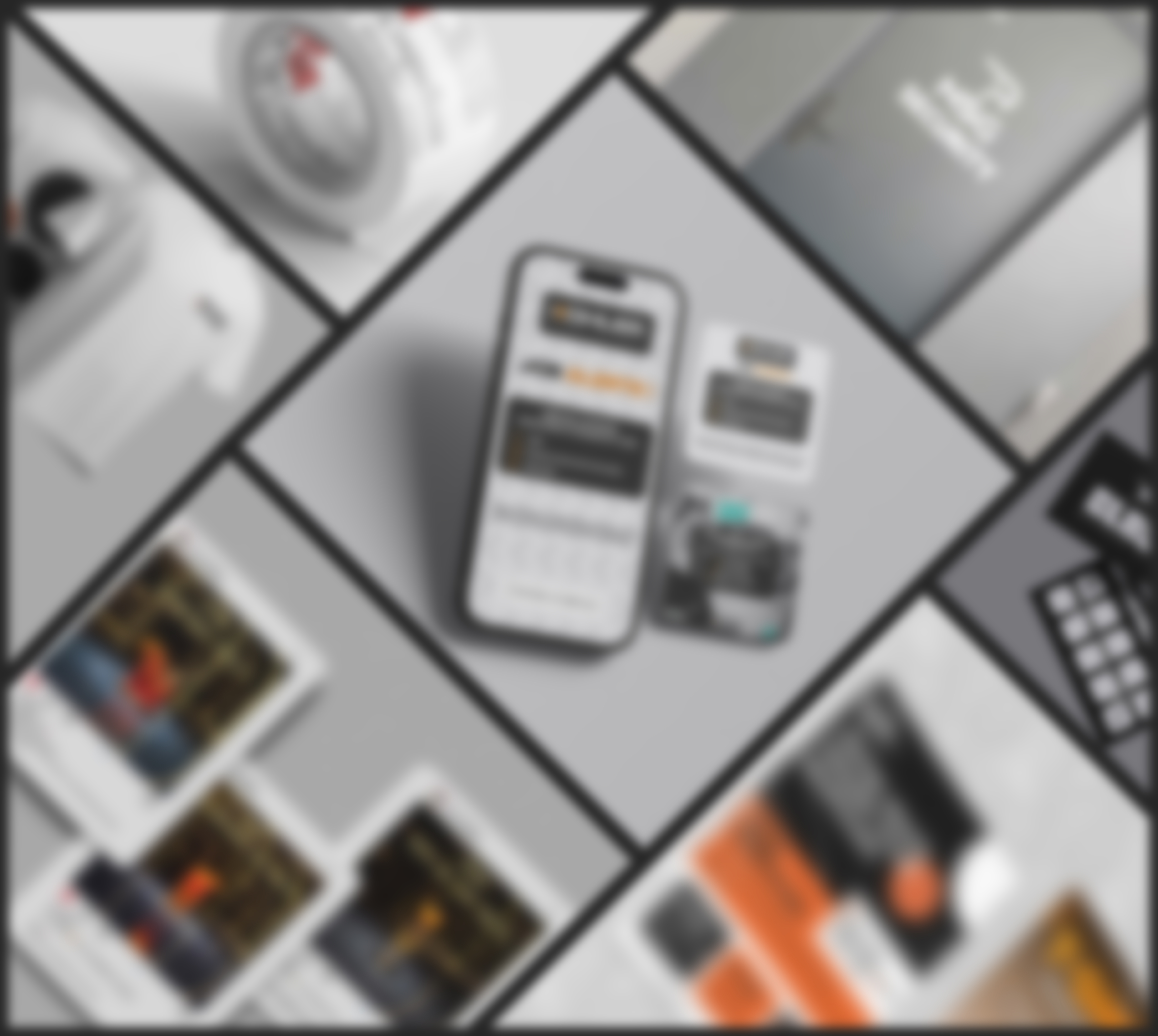 Montage de réalisations graphiques et digitales NRN STUDIOS